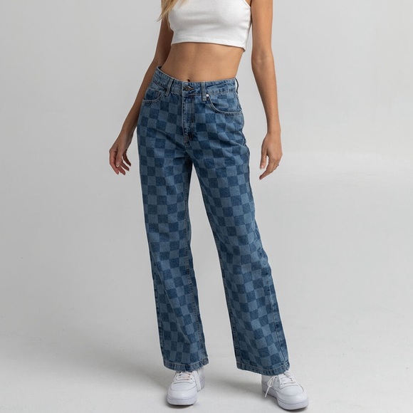 Ragged Priest Checkerboard Jeans - Picture 2 of 4